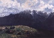 Gustave Courbet Panoramic View of the Alps Sweden oil painting artist